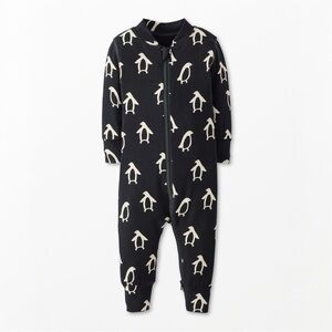 Hanna Andersson HannaSoft Penguin Baby Zip Sleeper Size 6–12M